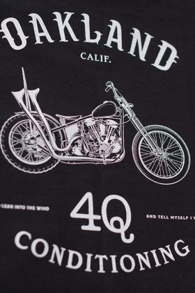 4Q MOTORCYCLE LOGO POKET S/S T-SHIRTS
