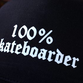 100% SKATEBOARDER LOGO MESH CAP