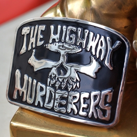 THE HIGHWAY MURDERERS LOGO BELT BUCKLE