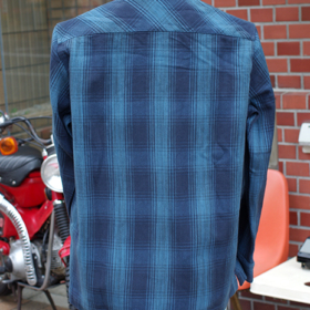 OL-047-019 HEAVY NEL SHIRTS -OMBRE CHECK-