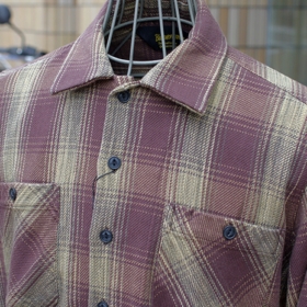 OL-047-019 HEAVY NEL SHIRTS -OMBRE CHECK-