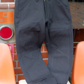 TRIPLE KNEE BLACK DENIM PANTS