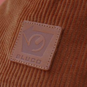 OL-603-021 CORDUROY CAP -LEATHER PATCH-