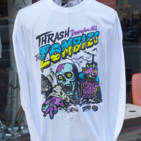 NEVER TRUST THE ZOMBIES LONG SLEEVE T-SHIRT