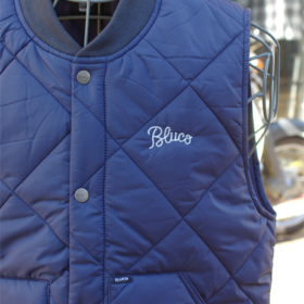 RIB COLLAR QUILTING VEST