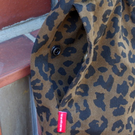THE HOLIDAY - COMFY FIT- LEOPARD COTTON TWILL SHORT EASY PANTS