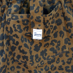 THE HOLIDAY - COMFY FIT- LEOPARD COTTON TWILL SHORT EASY PANTS
