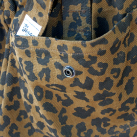 THE HOLIDAY - COMFY FIT- LEOPARD COTTON TWILL SHORT EASY PANTS