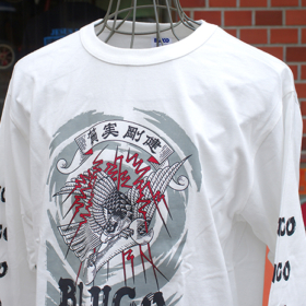 HEAVY DRY COTTON PRINT L/S TEE -ARTWORK by 遊鷹-