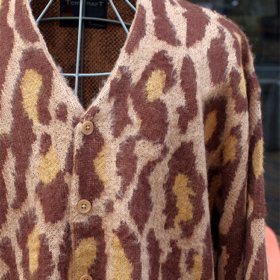 VINTAGE PATTERN SHAGGY CARDIGAN