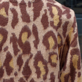 VINTAGE PATTERN SHAGGY CARDIGAN