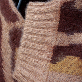 VINTAGE PATTERN SHAGGY CARDIGAN