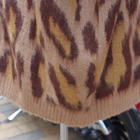 VINTAGE PATTERN SHAGGY ZIP CARDIGAN
