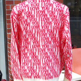 VINTAGE PATTERN SHAGGY ZIP CARDIGAN