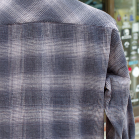 OMBRE CHECK FLANNEL SHIRT