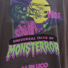 MONSTERS x BLUCO PRINT TEE -THE WOLF MAN- MONSTERS x BLUCO PRINT TEE -THE WOLF MAN-